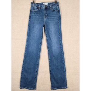 Risen Jeans Womens Size 7/28 Medium Wash High Rise Straight Leg Denim